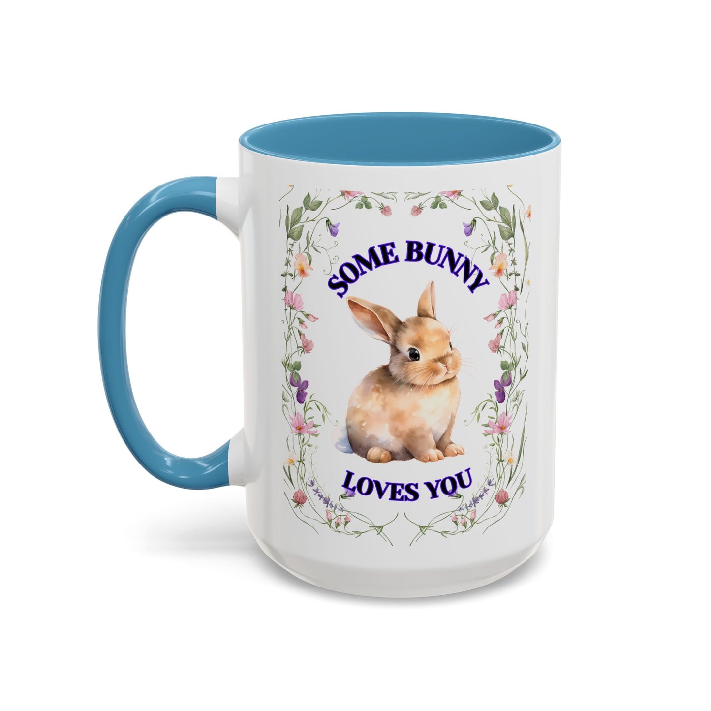 Some Bunny Loves You Coffee Mug - Perfect Gift for Easter, Spring Decor, Animal Lovers, Cute Kitchenware, Floral Mug