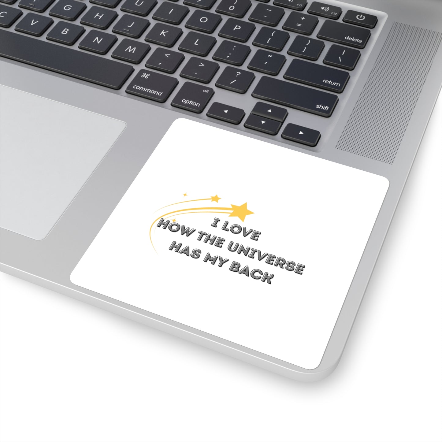 I love how the Universe has my back Inspirational Square Stickers for Motivation, Positive Affirmation Wall Decals, Laptop Decor, Cute Gifts for Friends, Journal Accents