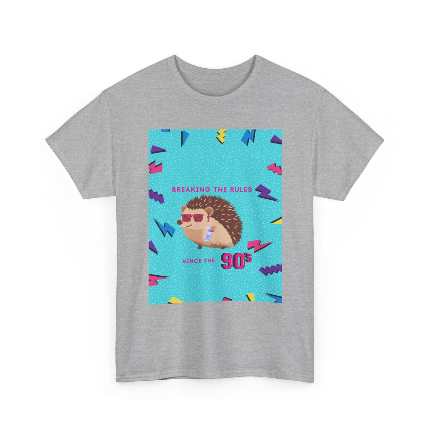 90s Vintage-Inspired Hedgehog Tee | Retro Cotton Shirt, Unisex Casual Wear, Perfect for Nostalgia Lovers, Gift for Birthdays, Summer Outings