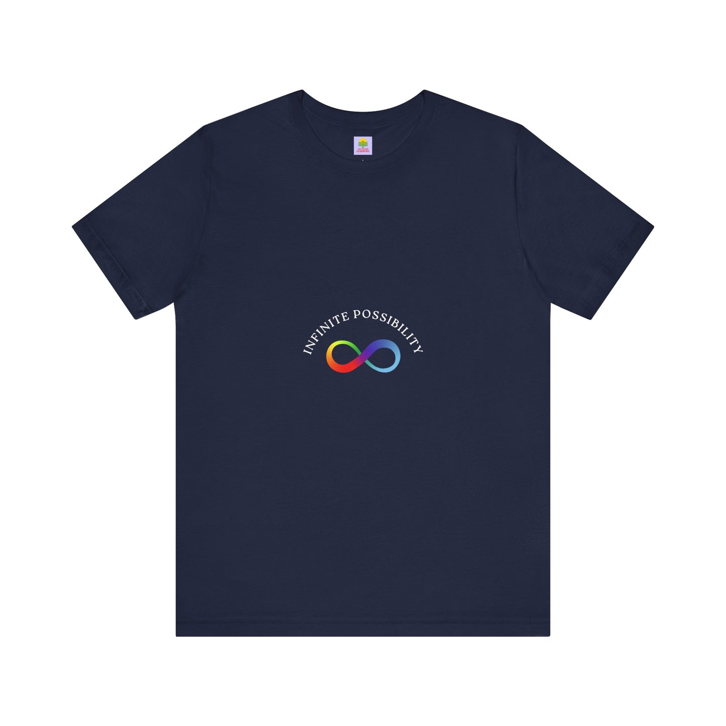 Colorful Infinity Symbol Unisex Tee, LGBTQ+ Pride T-shirt, Casual Everyday Wear, Gift for Friends, Creative Wardrobe Essential
