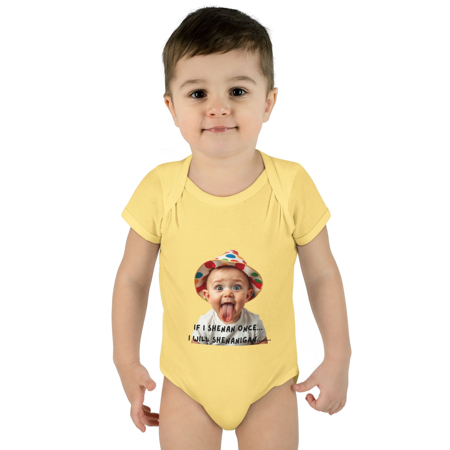 Humorous Infant Bodysuit - "If I Shenan Once, I Will Shenanigan!" Baby Outfit, Newborn Gift, Funny Baby Clothes, Cute Shower [...]