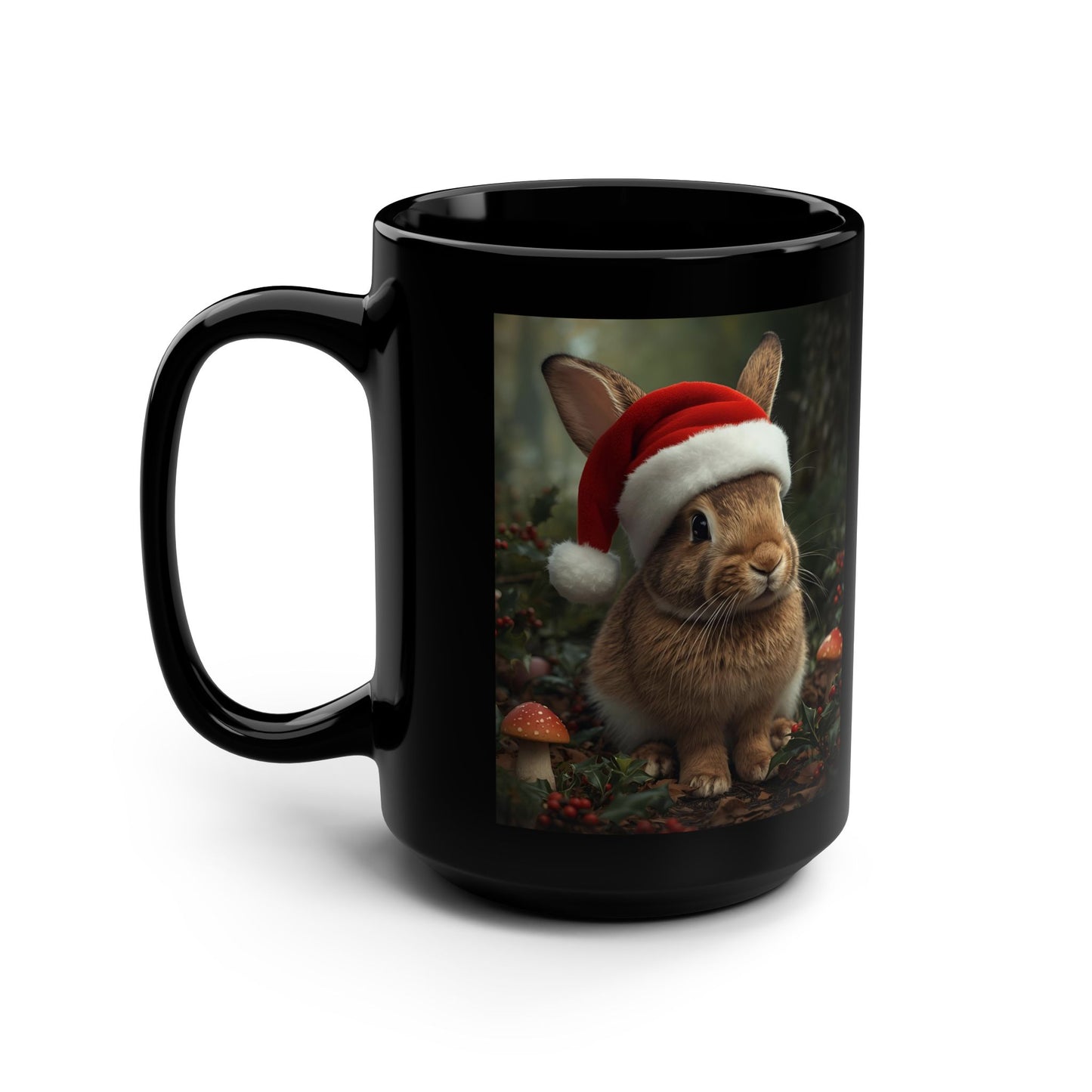 Holiday Rabbit Mug, Christmas Gift, Cute Bunny Coffee Cup, Winter Decor, Festive Drinkware, Seasonal Kitchenware
