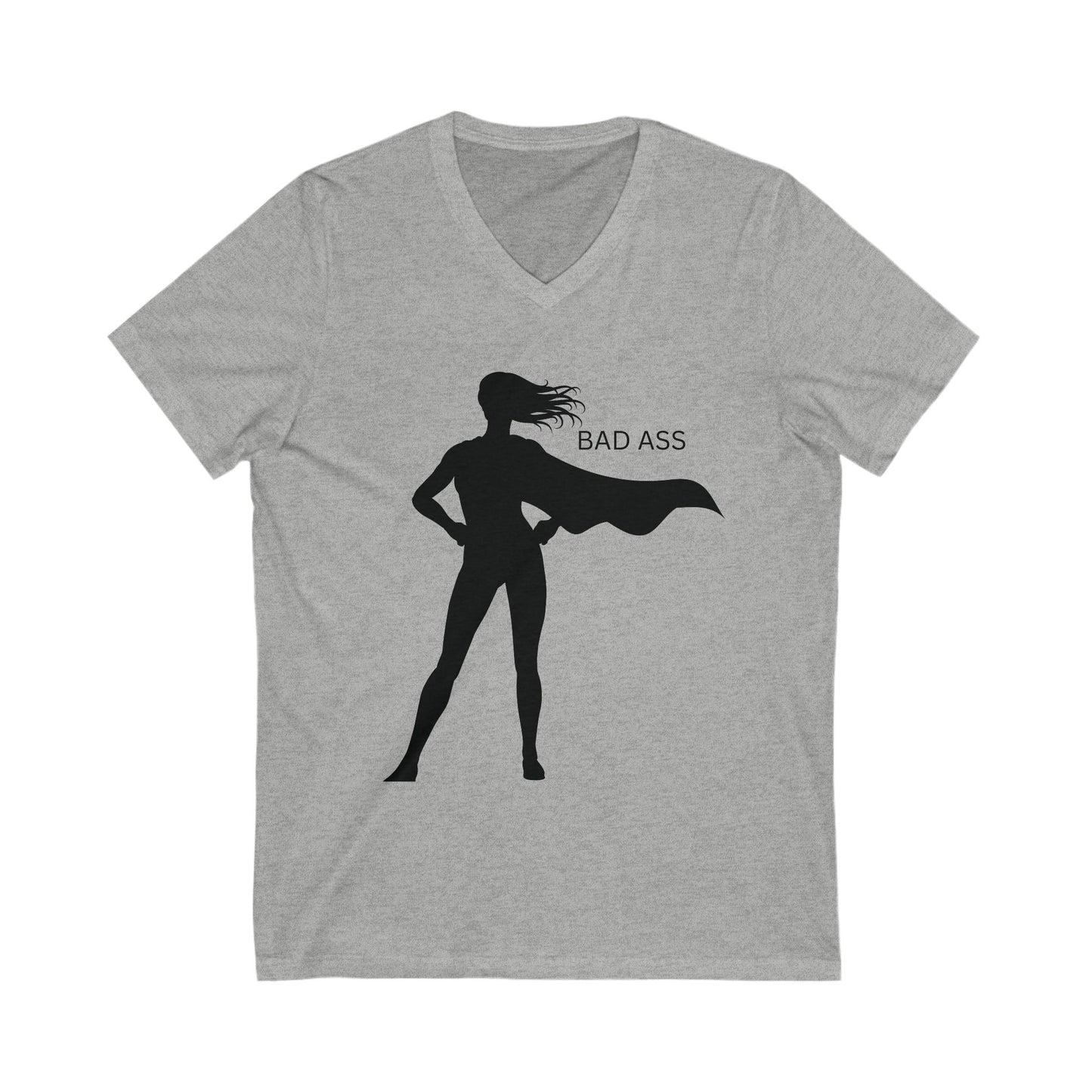 Bad Ass Empowerment V-Neck Tee, Bad Ass Apparel, Unisex Casual Shirt, Motivational Graphic Tee, Gift for Her