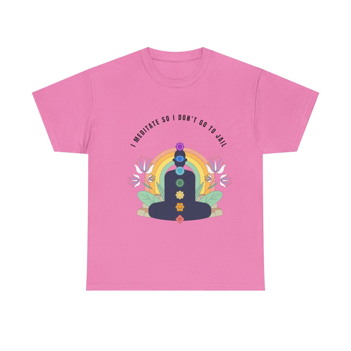 Meditation Humor Tee, Unisex Cotton T-Shirt for Yoga Lovers, Gift for Mindfulness Practitioners, Funny Meditation Shirt