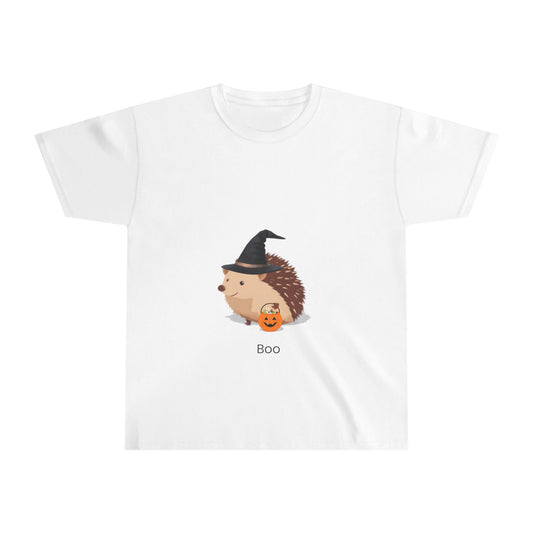 Kids Hedgehog Halloween Tee, Trick or Treat Apparel, Halloween Costume Tee, Cute Animal Shirt, Boo Shirt