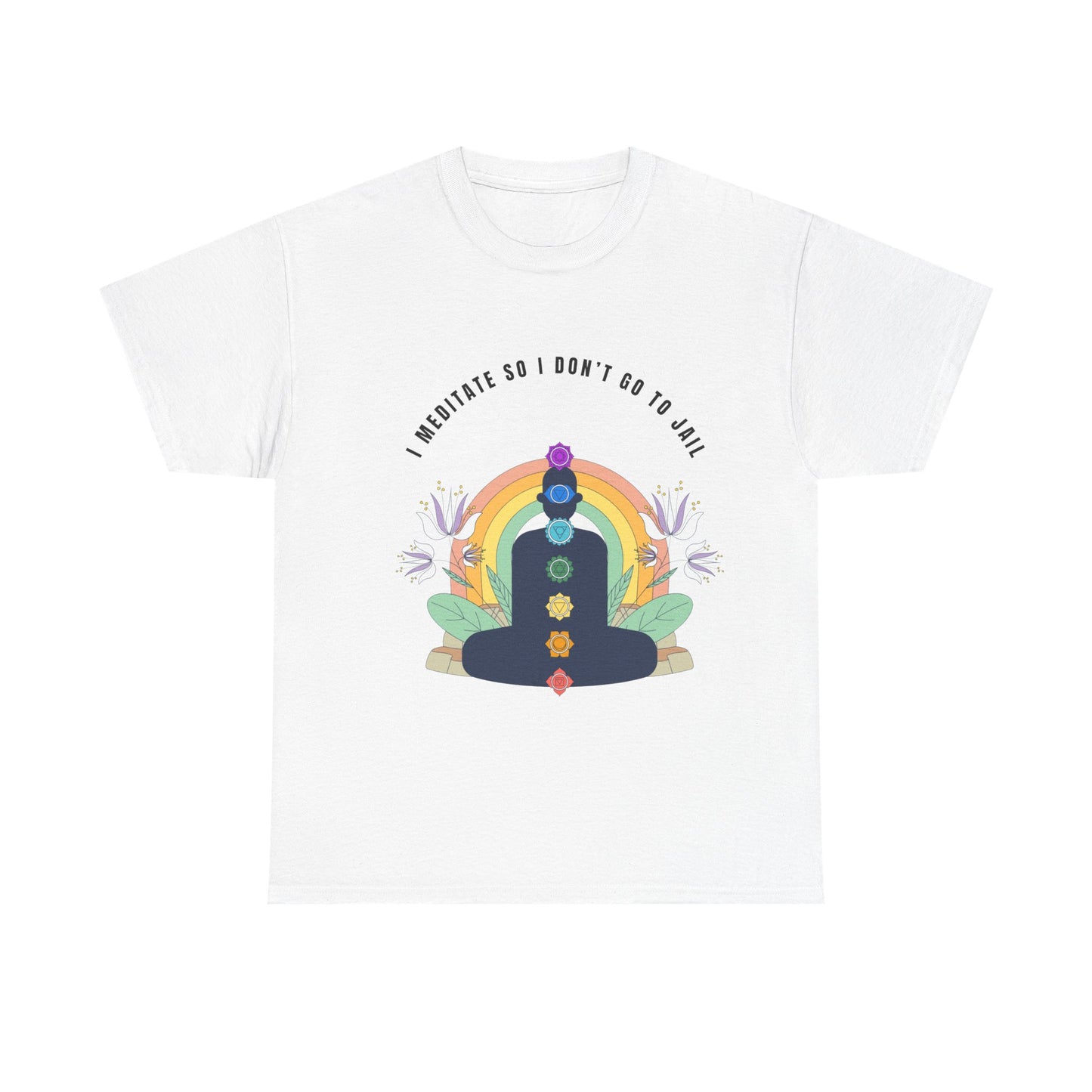 Meditation Humor Tee, Unisex Cotton T-Shirt for Yoga Lovers, Gift for Mindfulness Practitioners, Funny Meditation Shirt