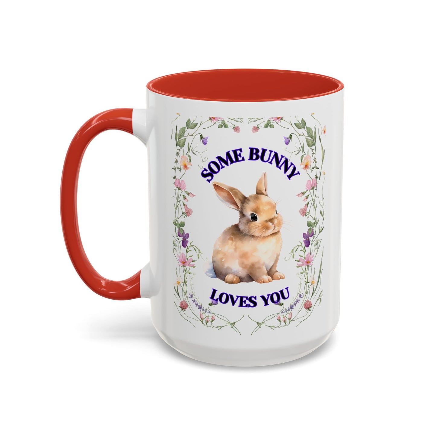 Some Bunny Loves You Coffee Mug - Perfect Gift for Easter, Spring Decor, Animal Lovers, Cute Kitchenware, Floral Mug