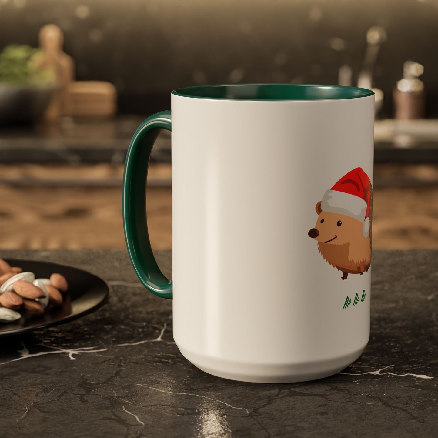 Christmas Hedgehog Mug - Cute Holiday Coffee Cup, Festive Drinkware, Gifts for Animal Lovers, Winter Decor, Unique Tea Mug