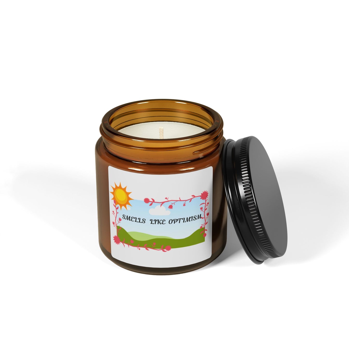 Smells like Optimism Scented Soy Candle - Brighten Your Space, Ideal Gift for Home, Relaxation, Celebrations, Self-Care, Eco-Friendly