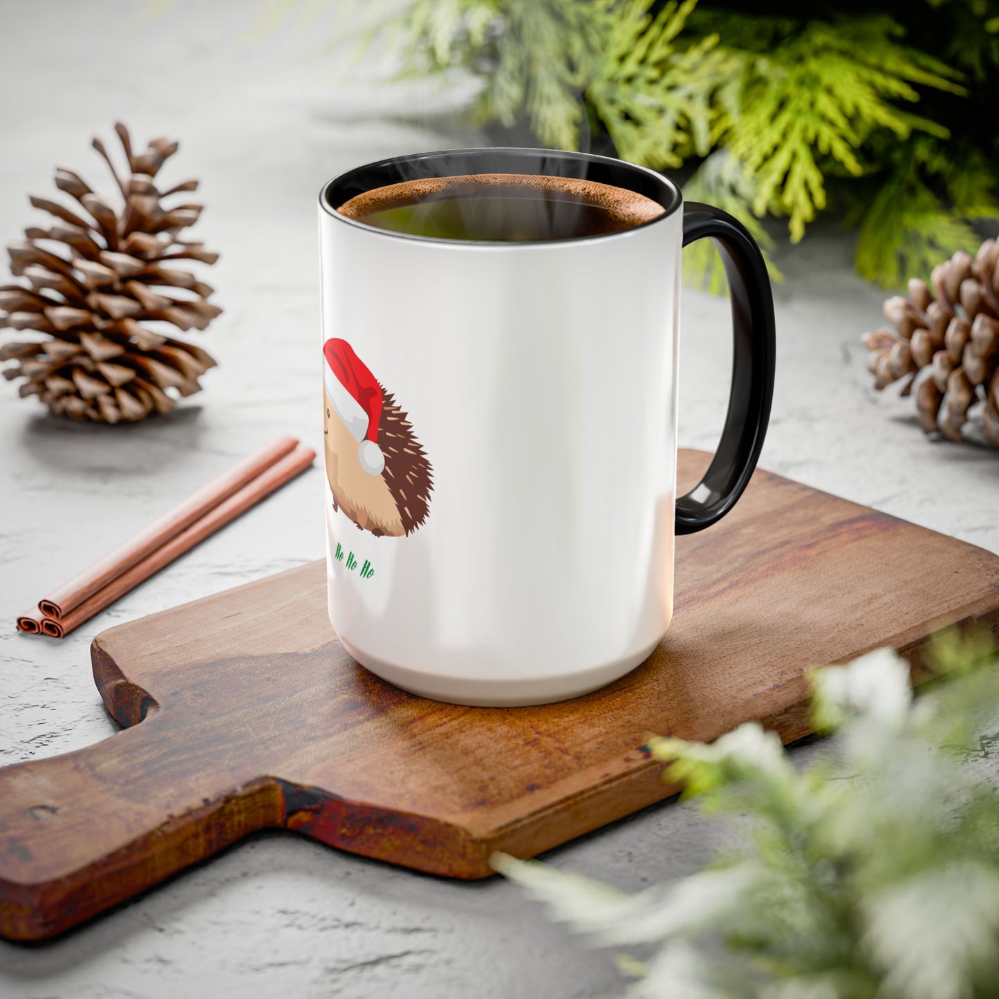 Christmas Hedgehog Mug - Cute Holiday Coffee Cup, Festive Drinkware, Gifts for Animal Lovers, Winter Decor, Unique Tea Mug
