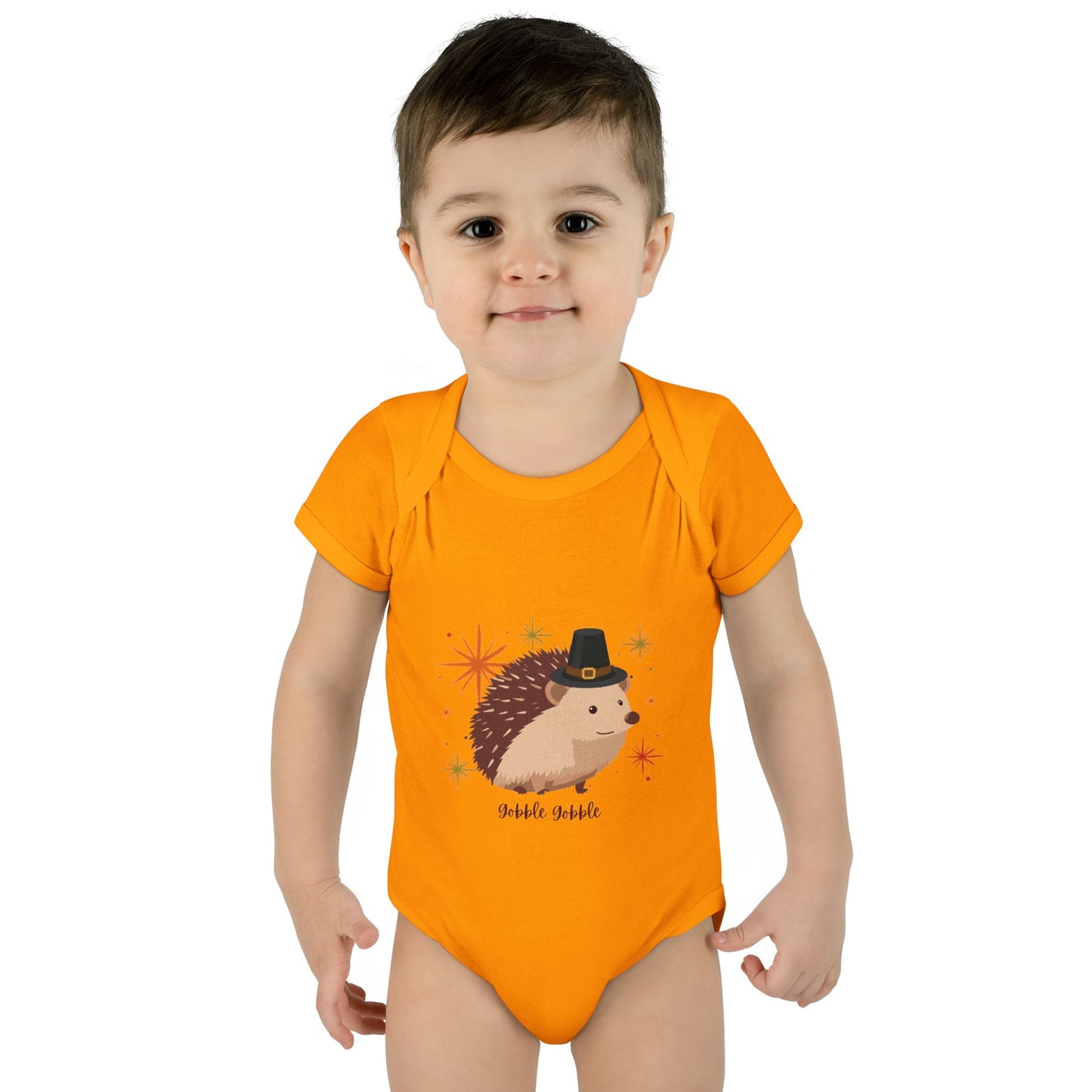 Cute Hedgehog Baby Bodysuit, Thanksgiving Infant Outfit, Baby Shower Gift, Holiday Apparel, Cute Animal Clothing, Newborn Essentials