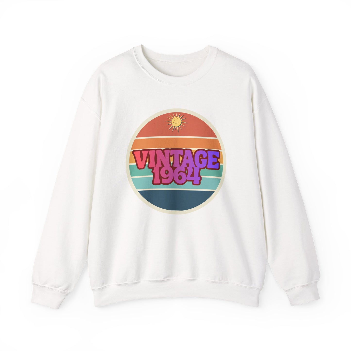 Vintage 1964 Crewneck Sweatshirt — Retro Sunset Graphic Pullover