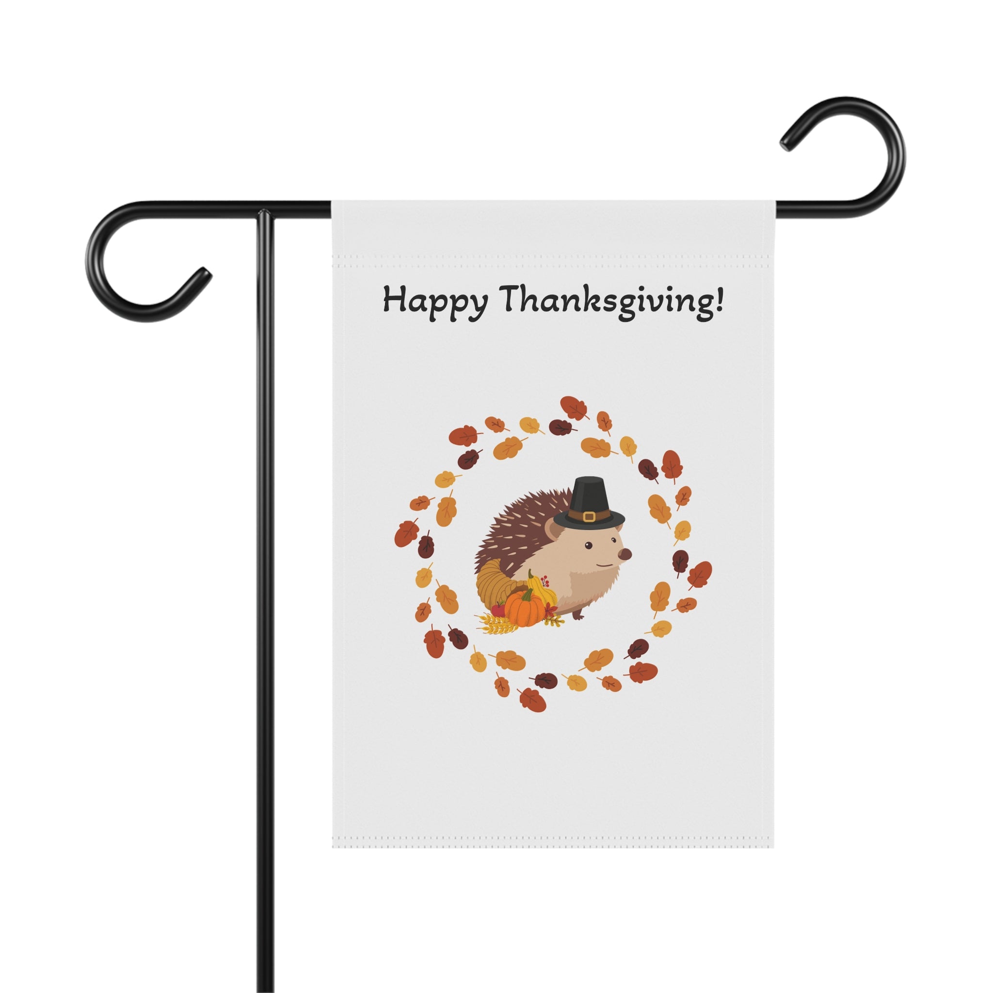 Thanksgiving Garden Banner, Fall Decor, Hedgehog Flag, Autumn Home Decoration, Outdoor Thanksgiving Sign
