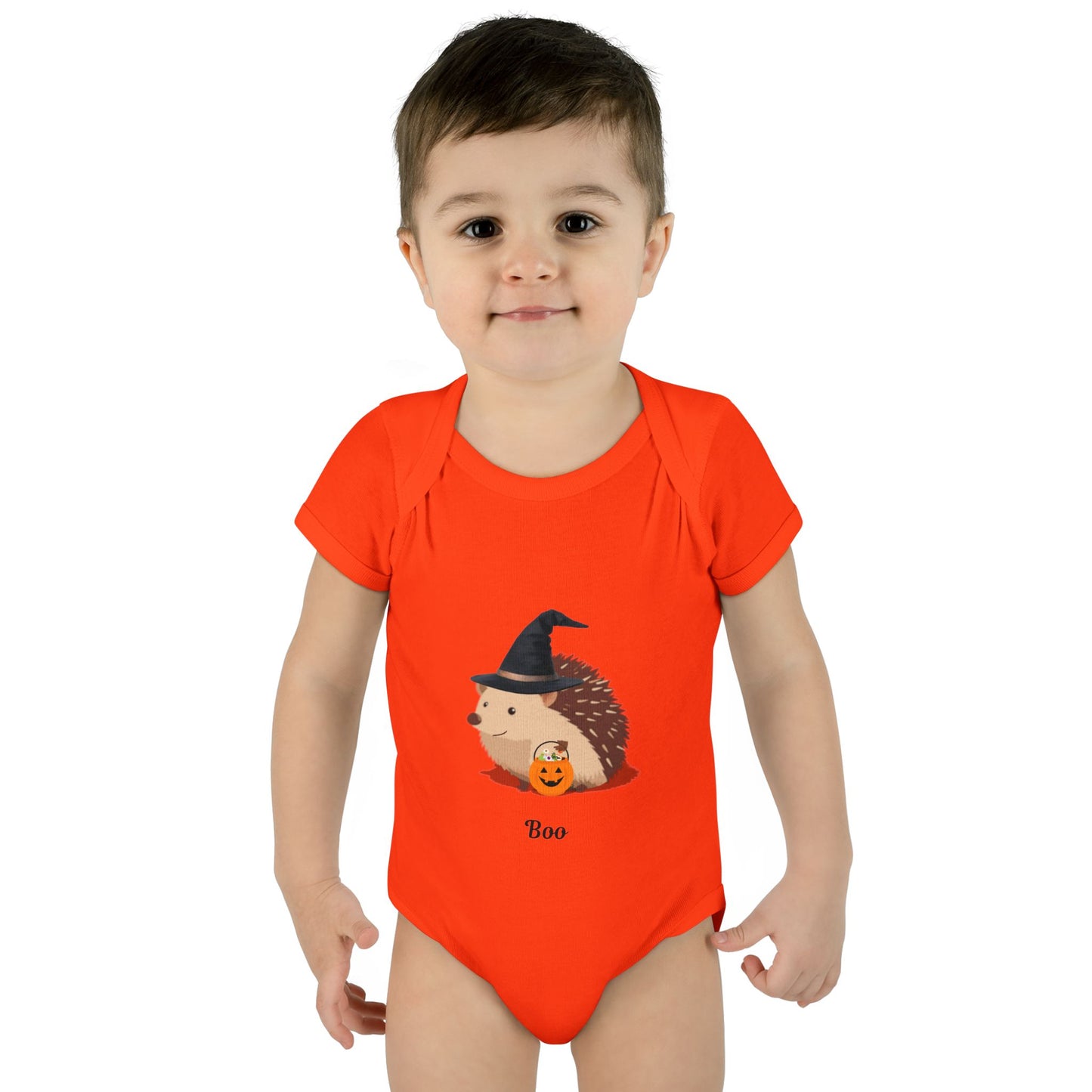 Cute Halloween Hedgehog Infant Bodysuit - Boo, Baby Onesie, Fall Fashion, Halloween Outfit, Baby Shower Gift, Costume