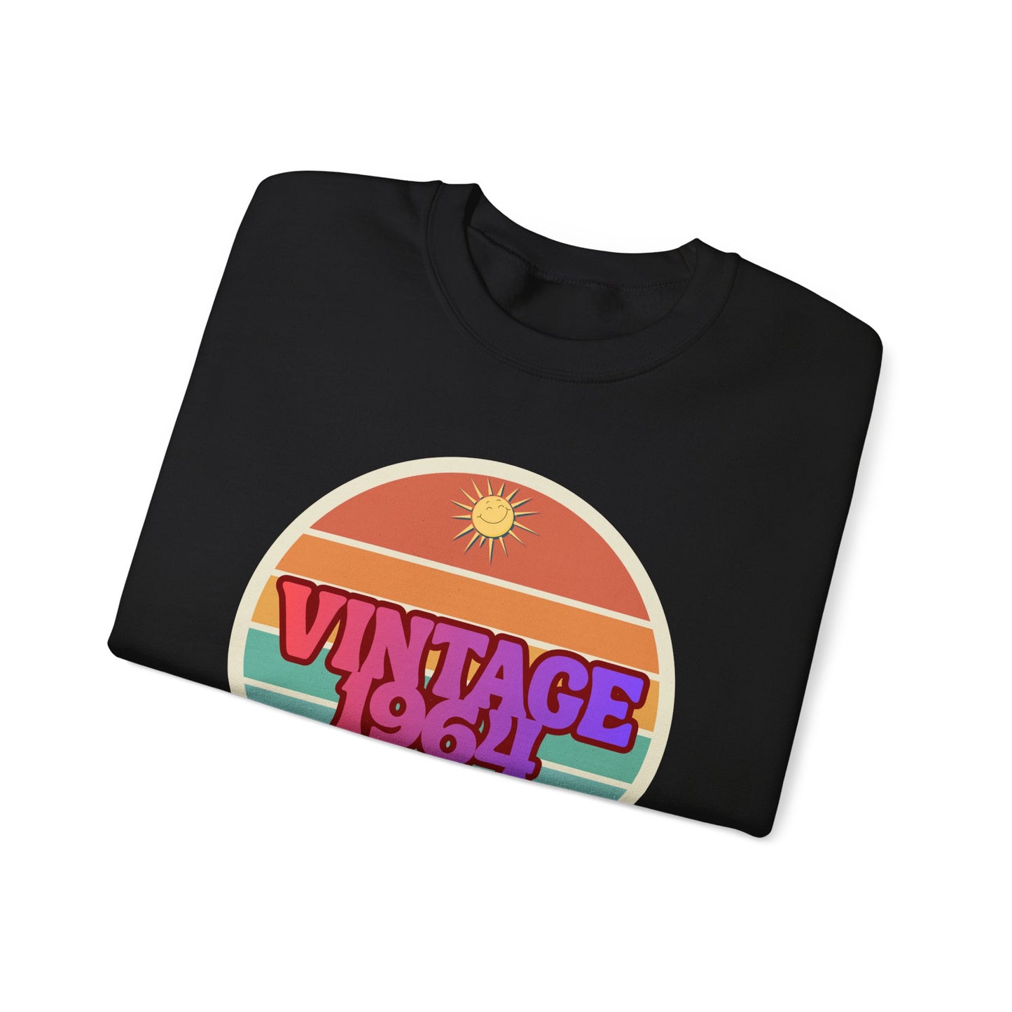 Vintage 1964 Crewneck Sweatshirt — Retro Sunset Graphic Pullover