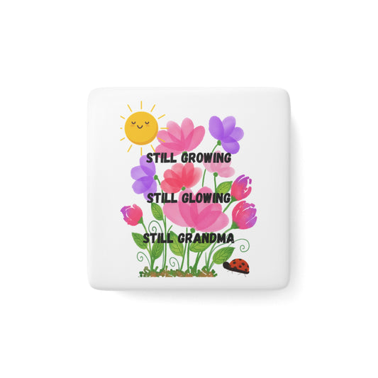 Whimsical Floral Magnet for Grandma, Cute Home Decor, Gift for Mother's Day, Garden Theme, Kitchen Decor, Inspirational Décor
