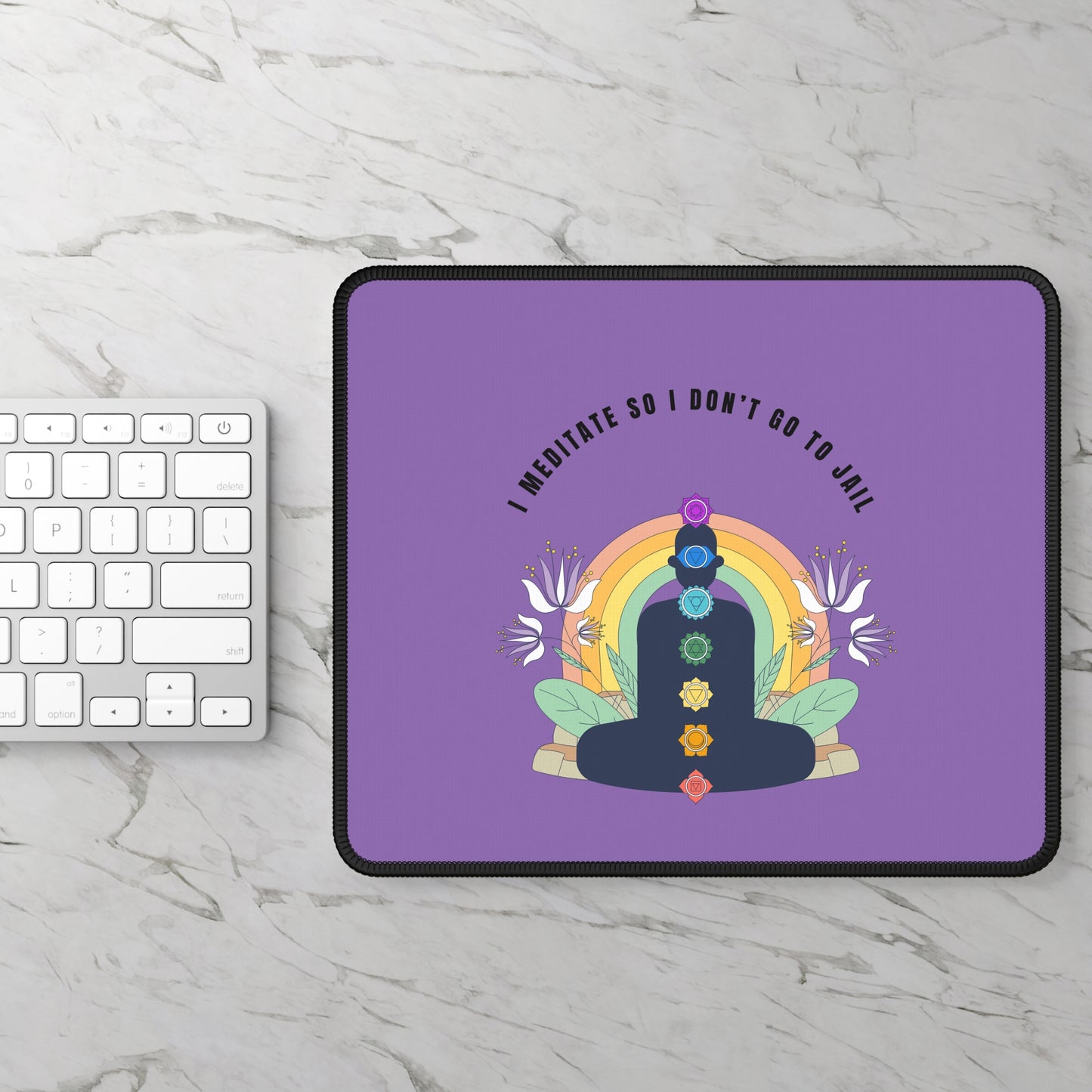 Mindfulness Gaming Mouse Pad, Funny Desk Accessory, Stress Relief Gift, Meditation Decor, Gamer Essential