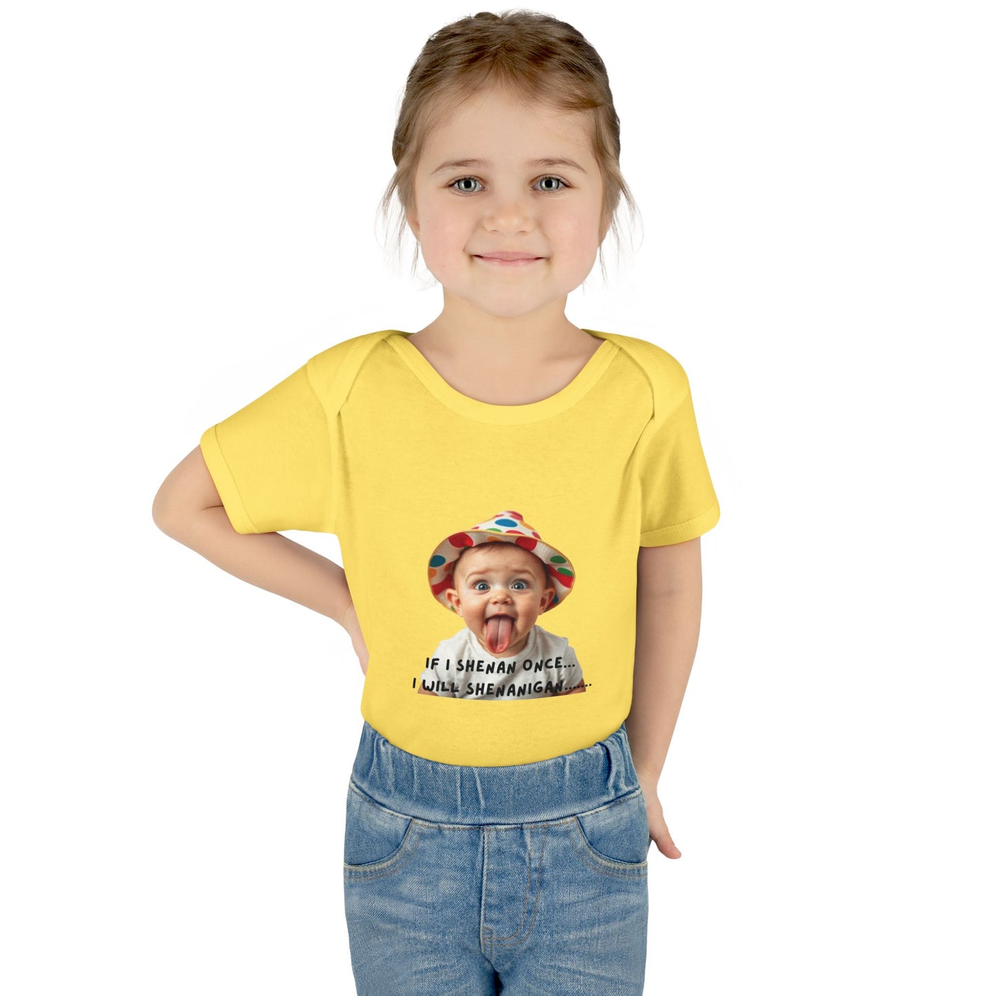 Humorous Infant Bodysuit - "If I Shenan Once, I Will Shenanigan!" Baby Outfit, Newborn Gift, Funny Baby Clothes, Cute Shower [...]