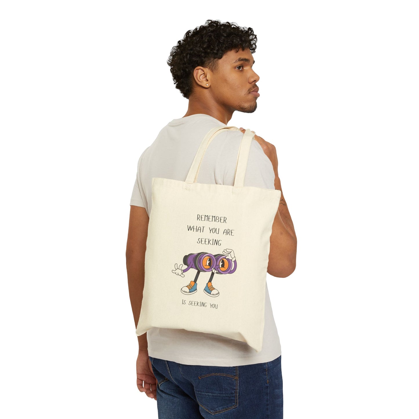 What you are seeking is Seeking You Fun Motivational Cotton Canvas Tote Bag - Perfect for Teachers, Students, Gift Giving, Eco-Friendly Shopping, Everyday Use