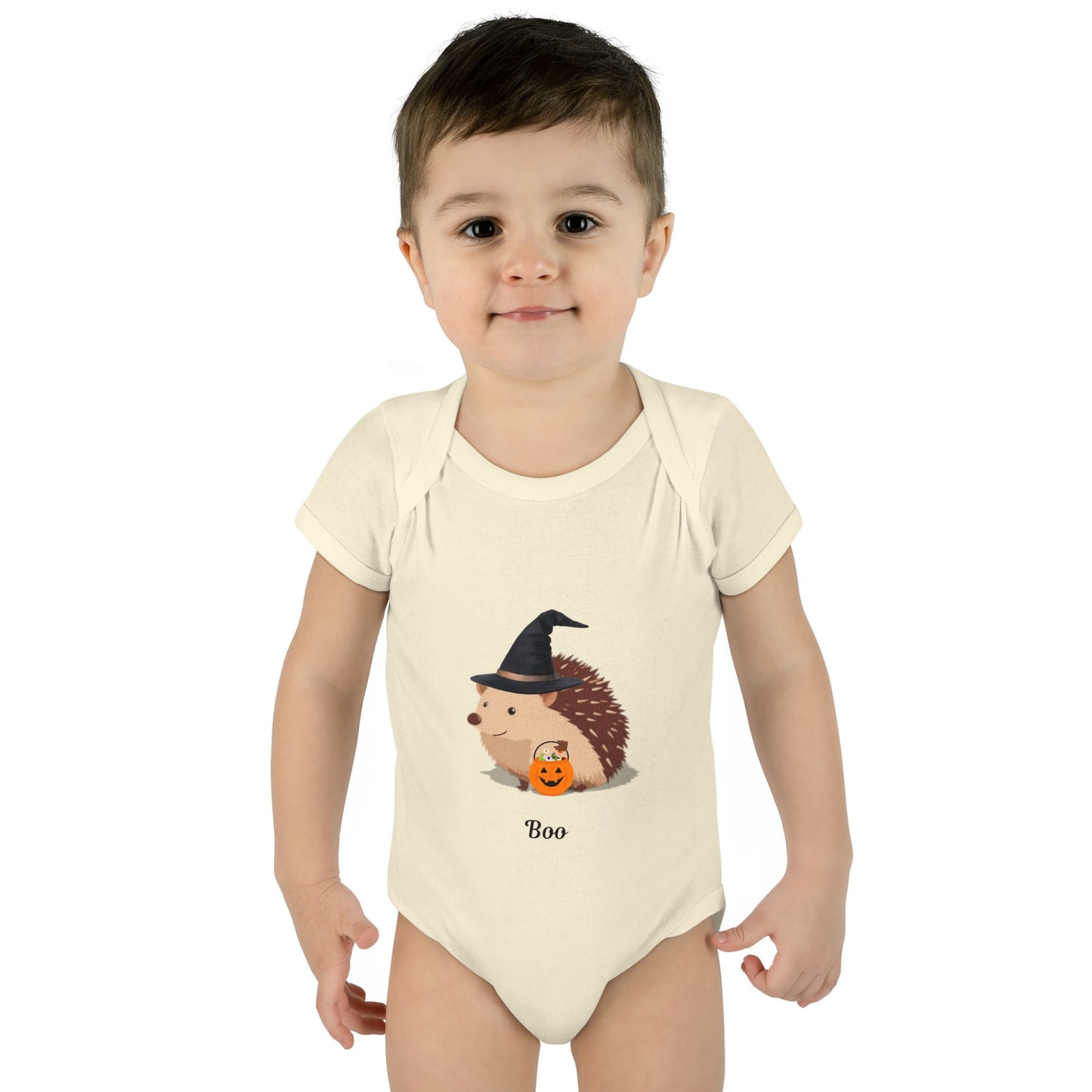 Cute Halloween Hedgehog Infant Bodysuit - Boo, Baby Onesie, Fall Fashion, Halloween Outfit, Baby Shower Gift, Costume