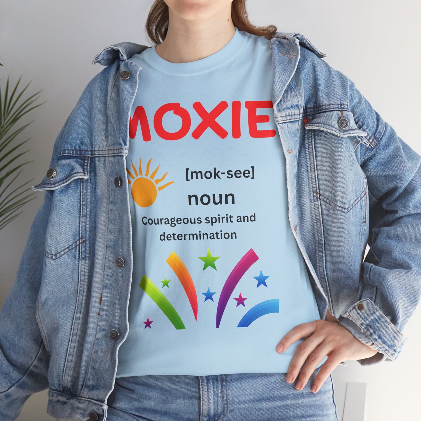 Moxie Definition Tee, Unisex Heavy Cotton T-Shirt, Inspirational Gift, Motivational Apparel, Casual Wear, Birthday & Encouragement Gift