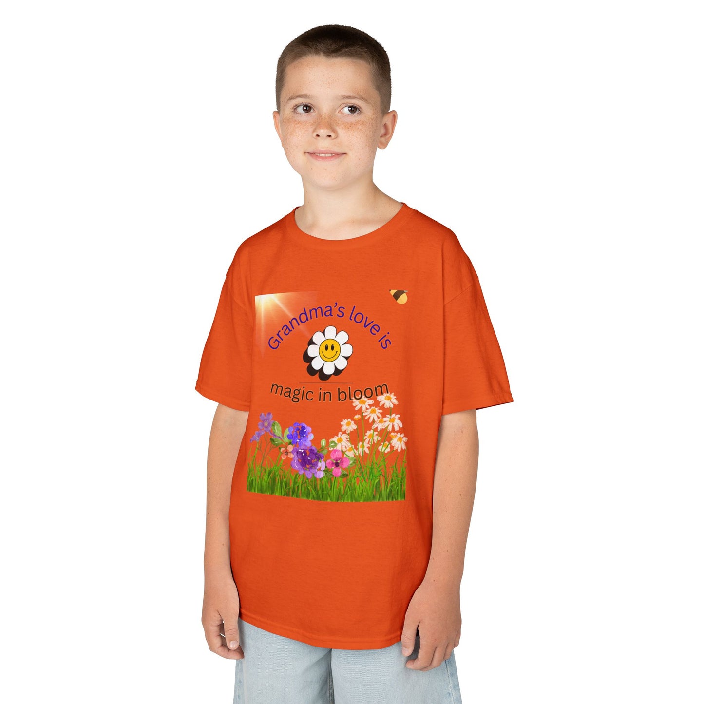 Grandma's Love Kids Tee - Floral Design, Gift for Grandkids, Spring Shirt, Cute Children's Apparel, Birthday Gift, Summer Fun