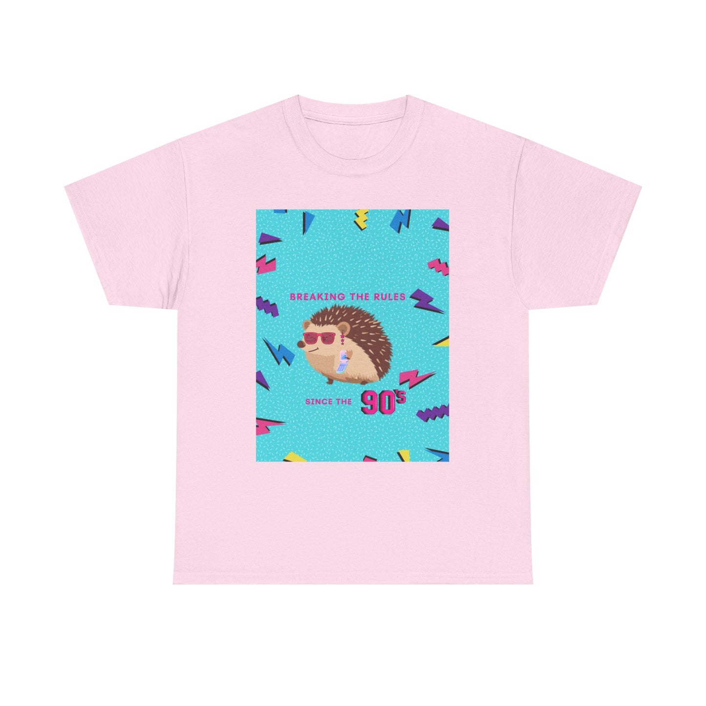 90s Vintage-Inspired Hedgehog Tee | Retro Cotton Shirt, Unisex Casual Wear, Perfect for Nostalgia Lovers, Gift for Birthdays, Summer Outings