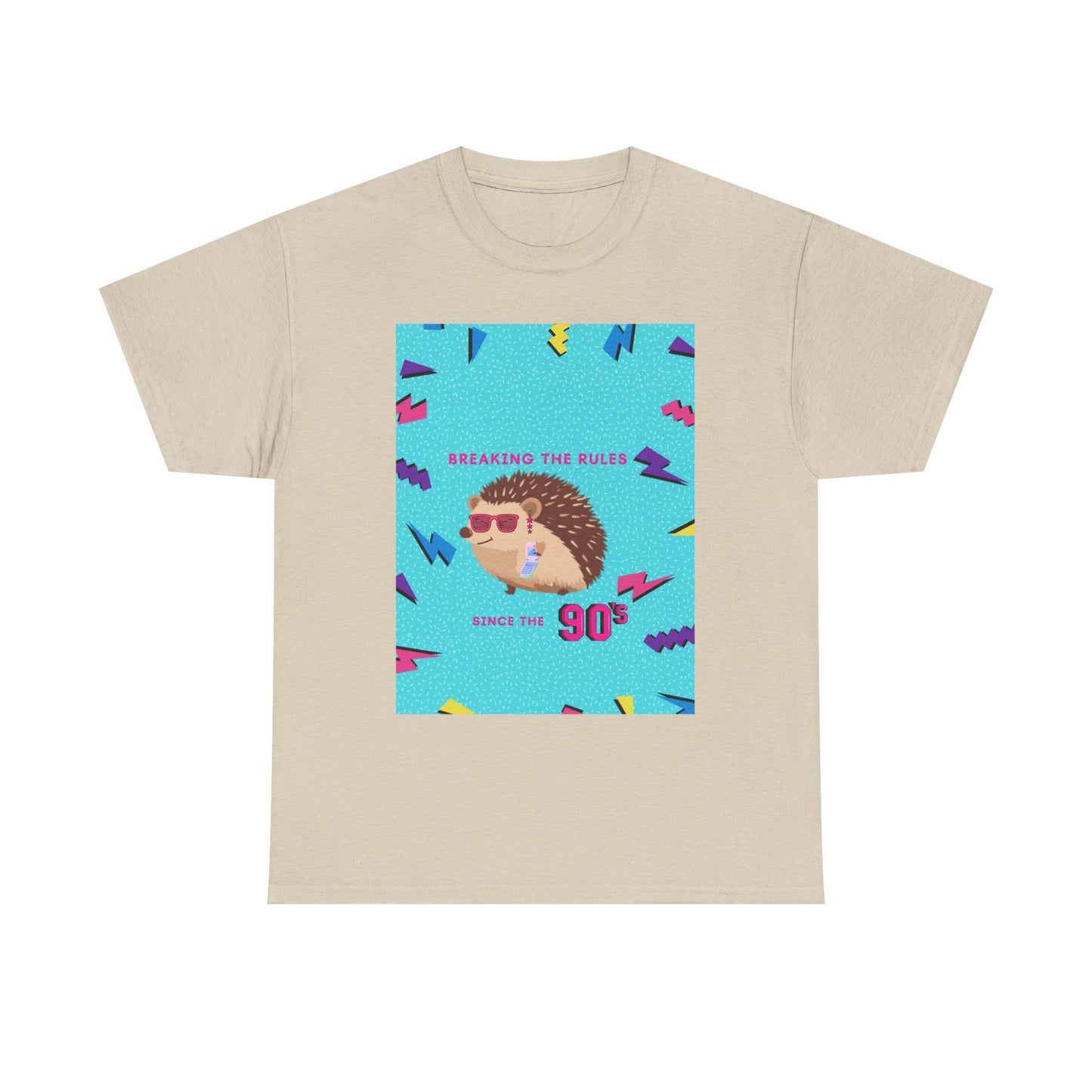 90s Vintage-Inspired Hedgehog Tee | Retro Cotton Shirt, Unisex Casual Wear, Perfect for Nostalgia Lovers, Gift for Birthdays, Summer Outings