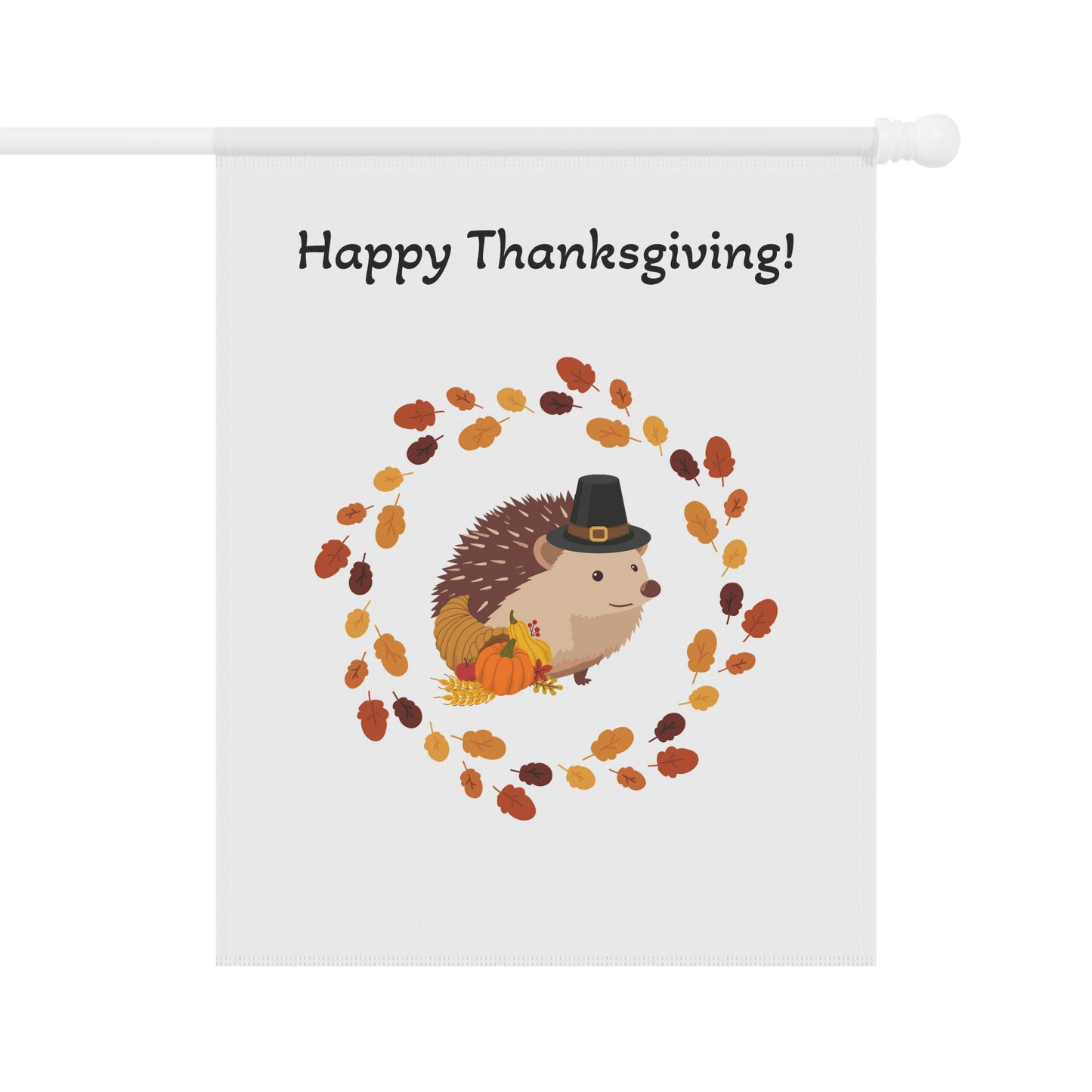 Thanksgiving Garden Banner, Fall Decor, Hedgehog Flag, Autumn Home Decoration, Outdoor Thanksgiving Sign