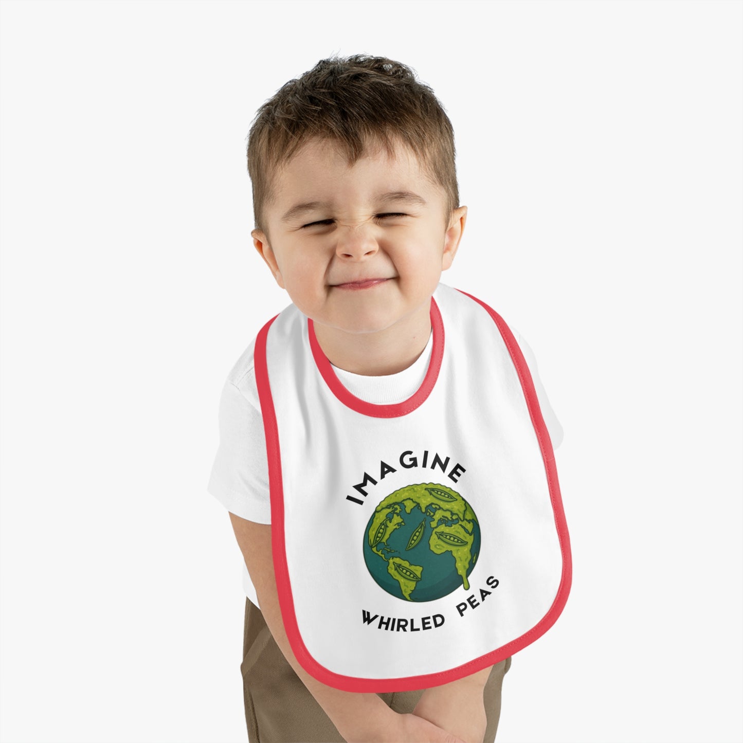 Cute Baby Bib with Earth Design - Perfect Gift for Babies, Baby Shower, Nursery, Eco-Friendly Gift, Parenting Must-Have