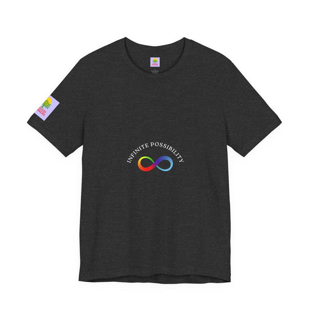 Colorful Infinity Symbol Unisex Tee, LGBTQ+ Pride T-shirt, Casual Everyday Wear, Gift for Friends, Creative Wardrobe Essential