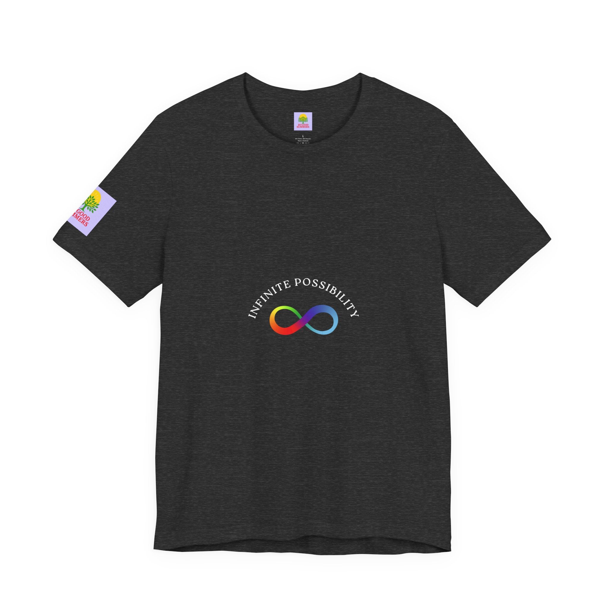 Colorful Infinity Symbol Unisex Tee, LGBTQ+ Pride T-shirt, Casual Everyday Wear, Gift for Friends, Creative Wardrobe Essential