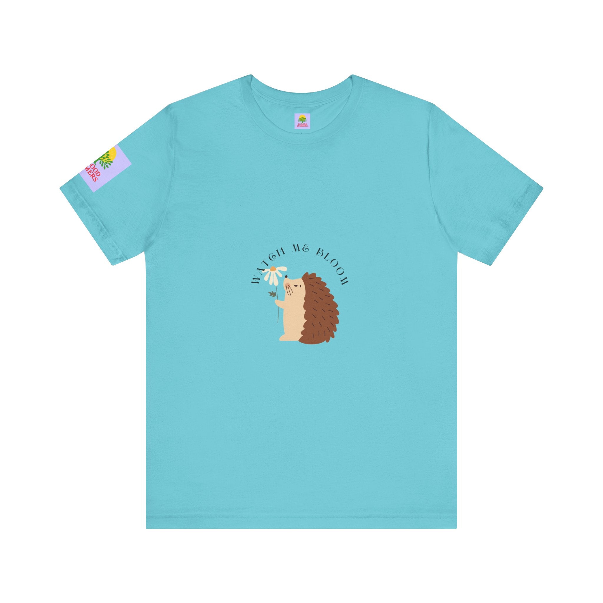 Watch Me Bloom Cute Hedgehog Graphic Tee - Fun, Quirky Design for Animal Lovers - Perfect Gift for Birthdays, Casual Wear, Nature Enthusiasts