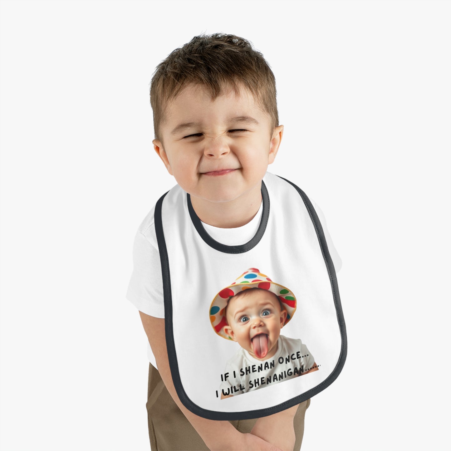 Whimsical Baby Bib with Playful Design, Ideal for New Parents, Baby Showers, and Laugh-Filled Mealtimes