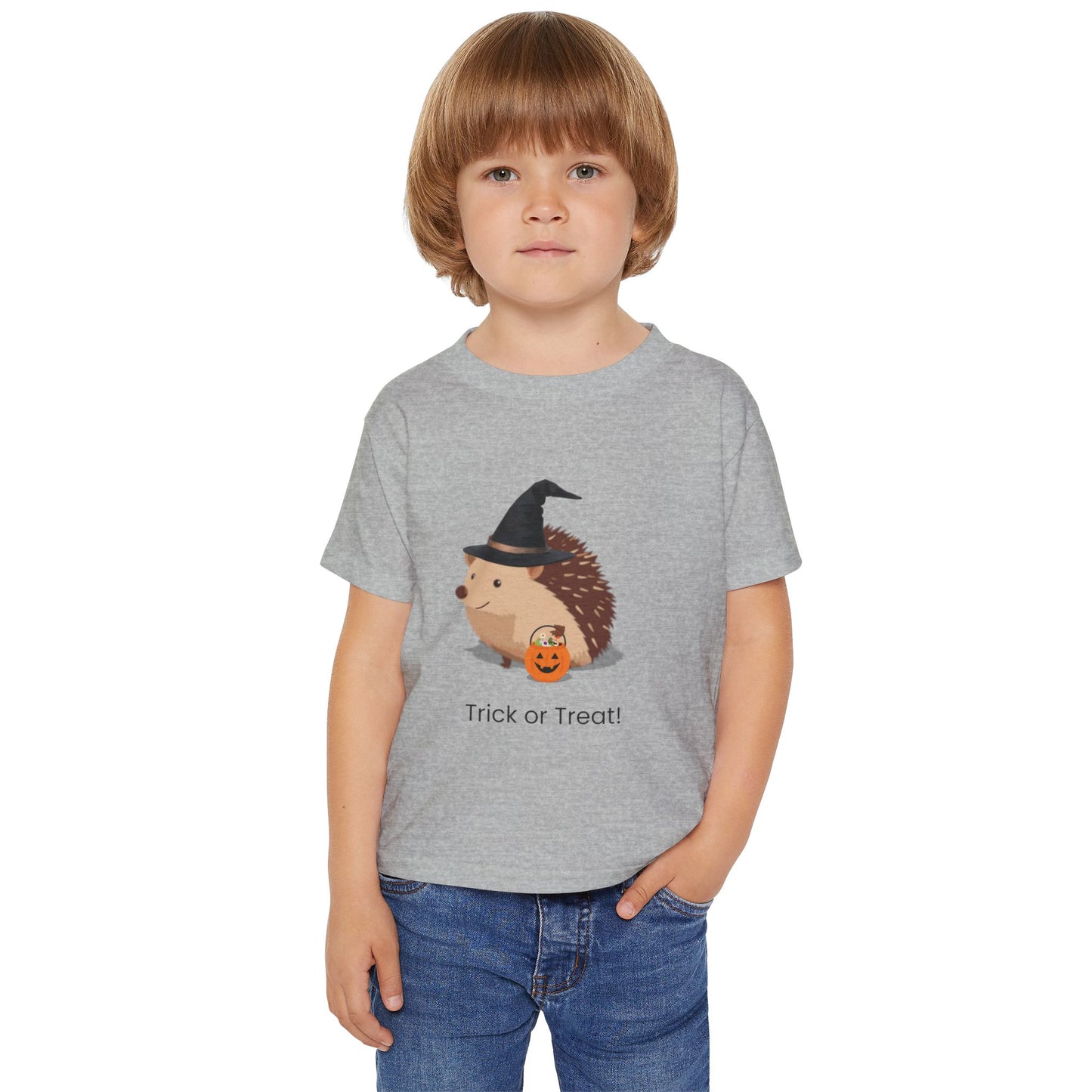 Adorable Halloween Hedgehog Toddler T-shirt, Cute Trick or Treat Shirt, Kids Halloween Outfit, Toddler Costume Top, Fun Fall Apparel