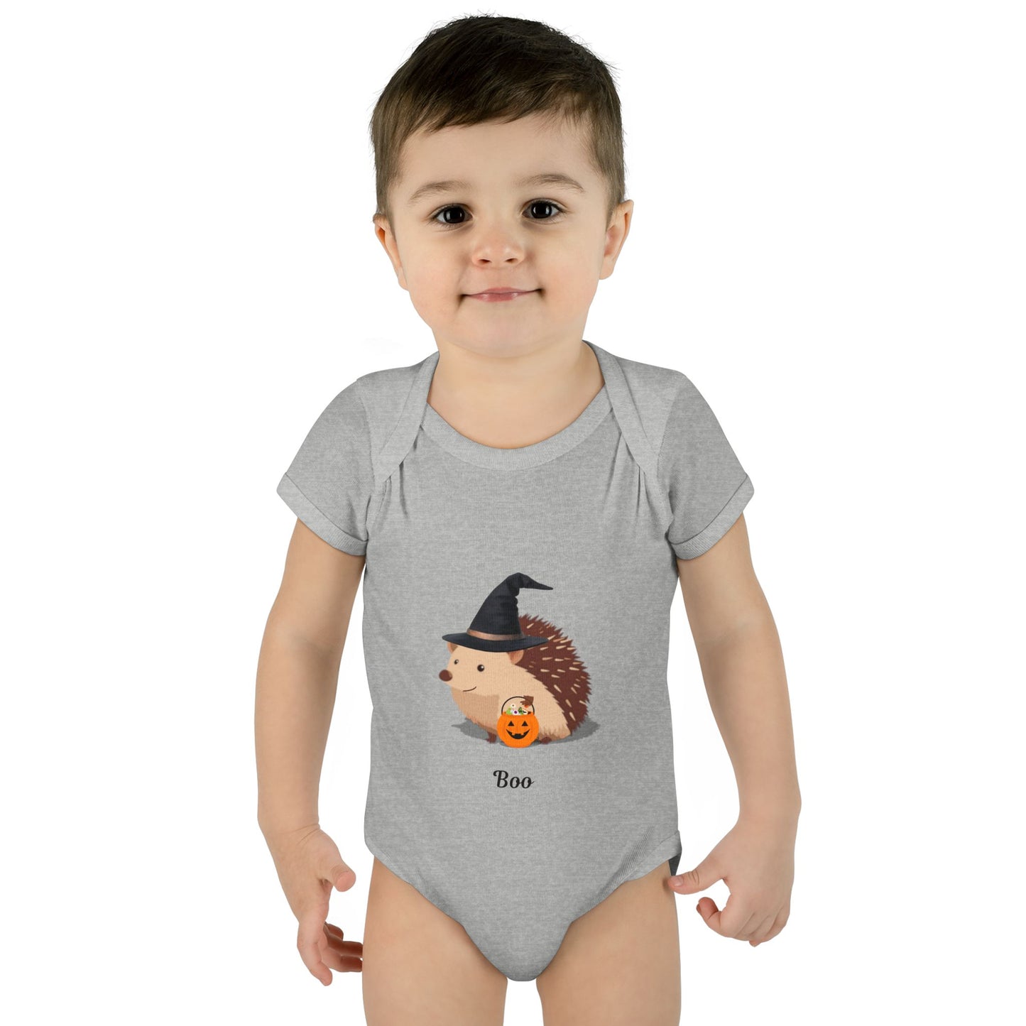 Cute Halloween Hedgehog Infant Bodysuit - Boo, Baby Onesie, Fall Fashion, Halloween Outfit, Baby Shower Gift, Costume