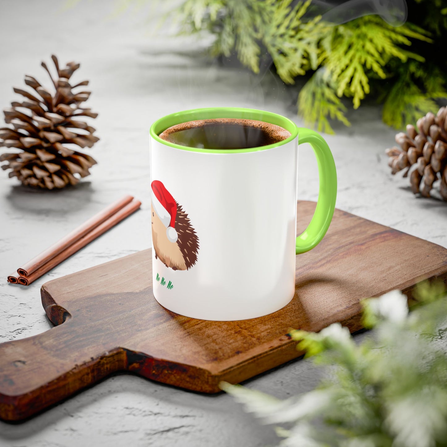 Christmas Hedgehog Mug - Cute Holiday Coffee Cup, Festive Drinkware, Gifts for Animal Lovers, Winter Decor, Unique Tea Mug