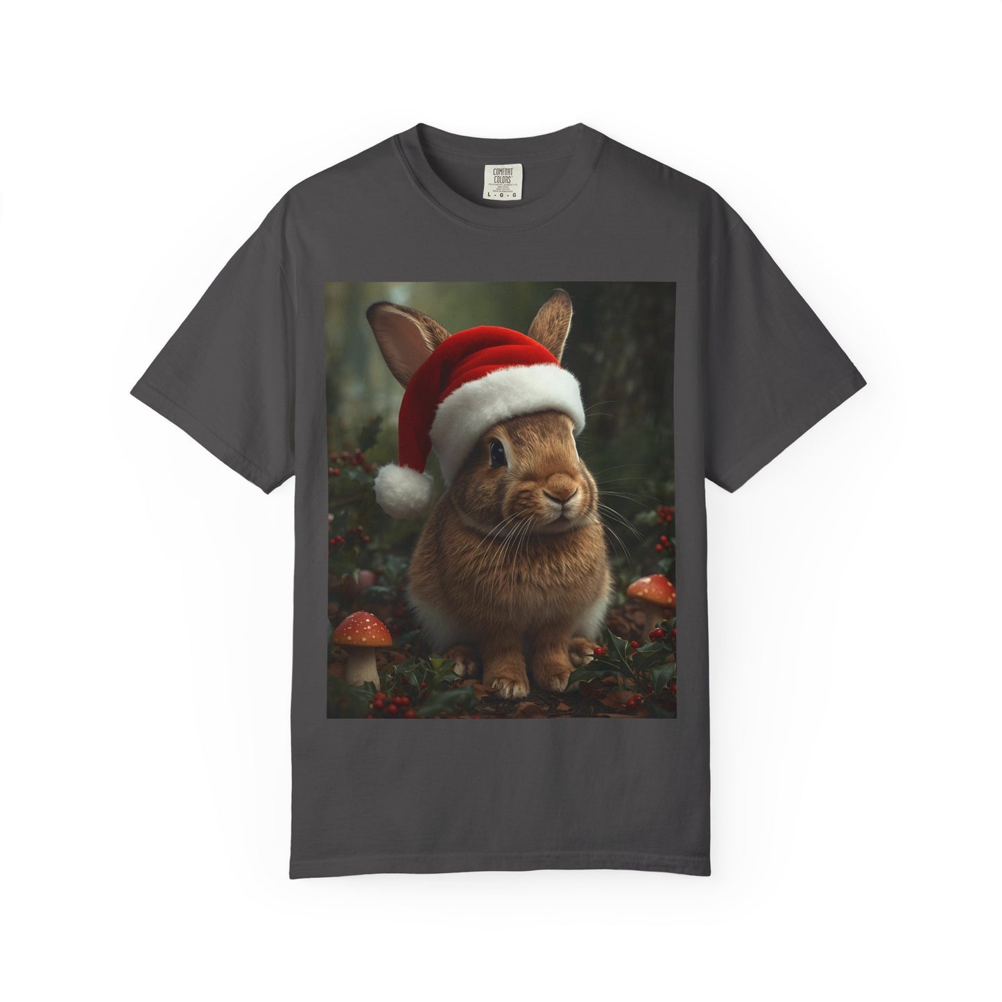 Festive Bunny T-Shirt, Funny Christmas Tee, Cute Holiday Shirt, Animal Lover Gift, Winter Apparel