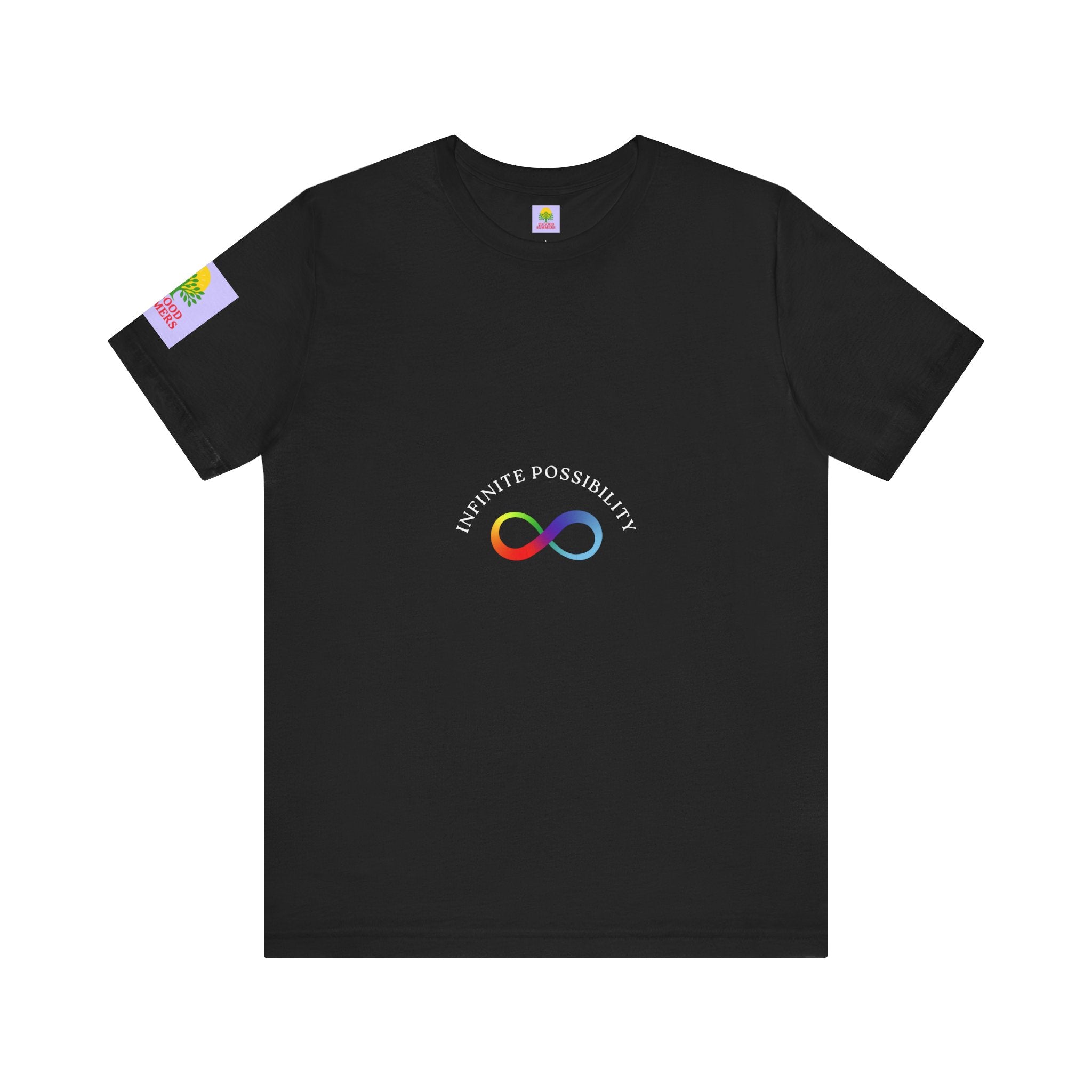 Colorful Infinity Symbol Unisex Tee, LGBTQ+ Pride T-shirt, Casual Everyday Wear, Gift for Friends, Creative Wardrobe Essential