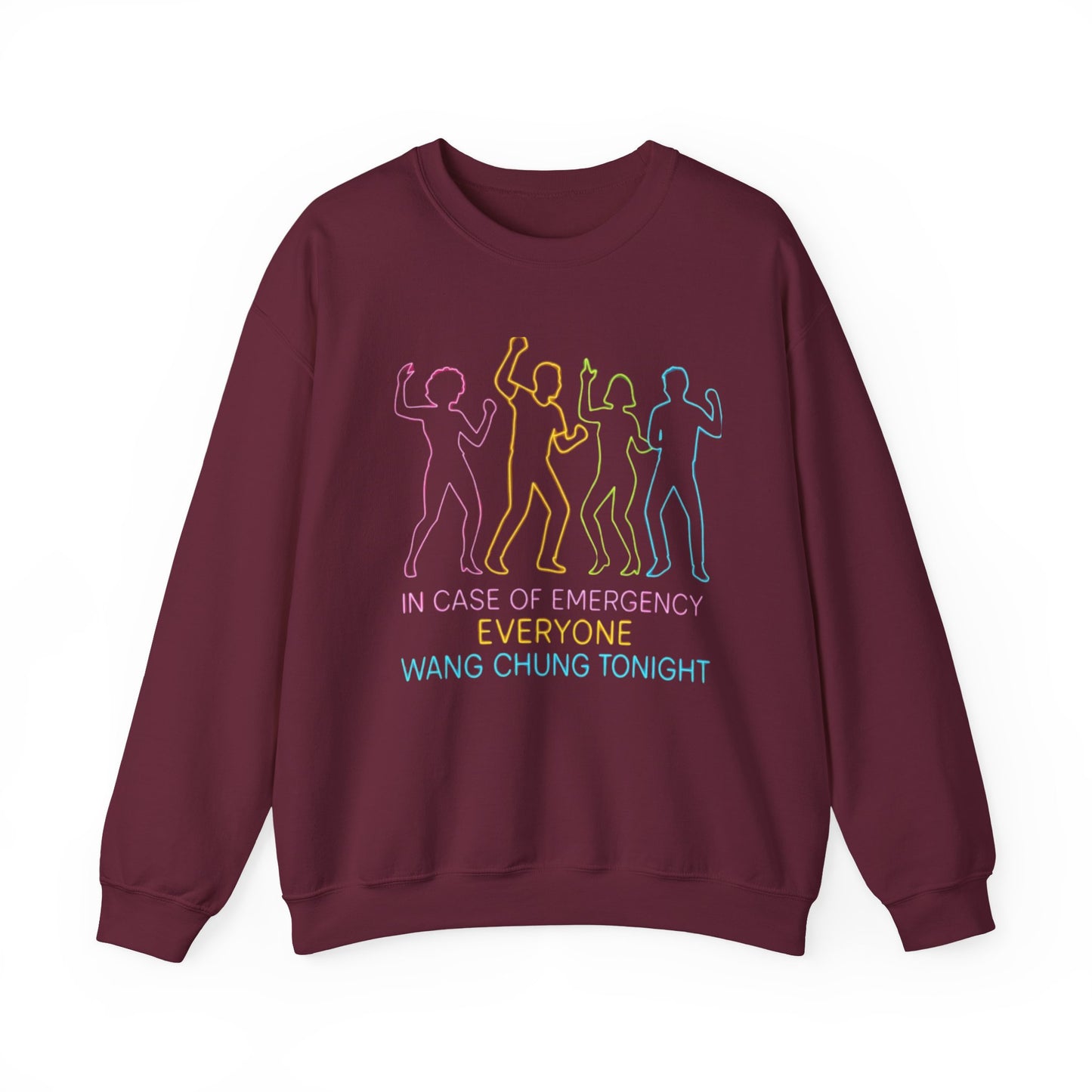 Emergency Dance Crewneck Sweatshirt | Fun Casual Wear, Perfect for Parties, Gifts, Concerts, Wang Chung Fans