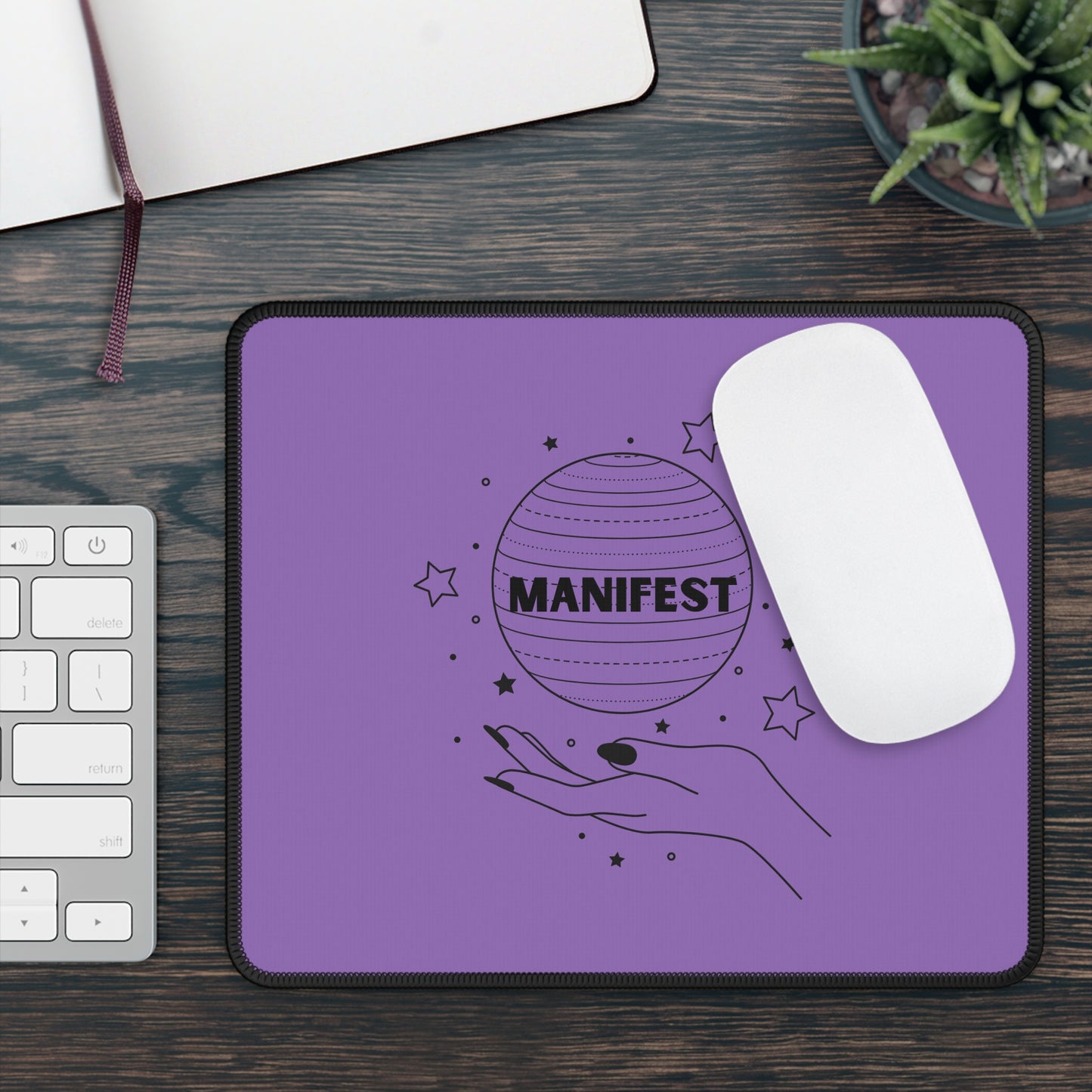 Celestial Gaming Mouse Pad - Manifest Your Dreams, Gamer Gifts, Desk Accessories, Office Supplies, Astrology Decor, Cosmic Mousepad
