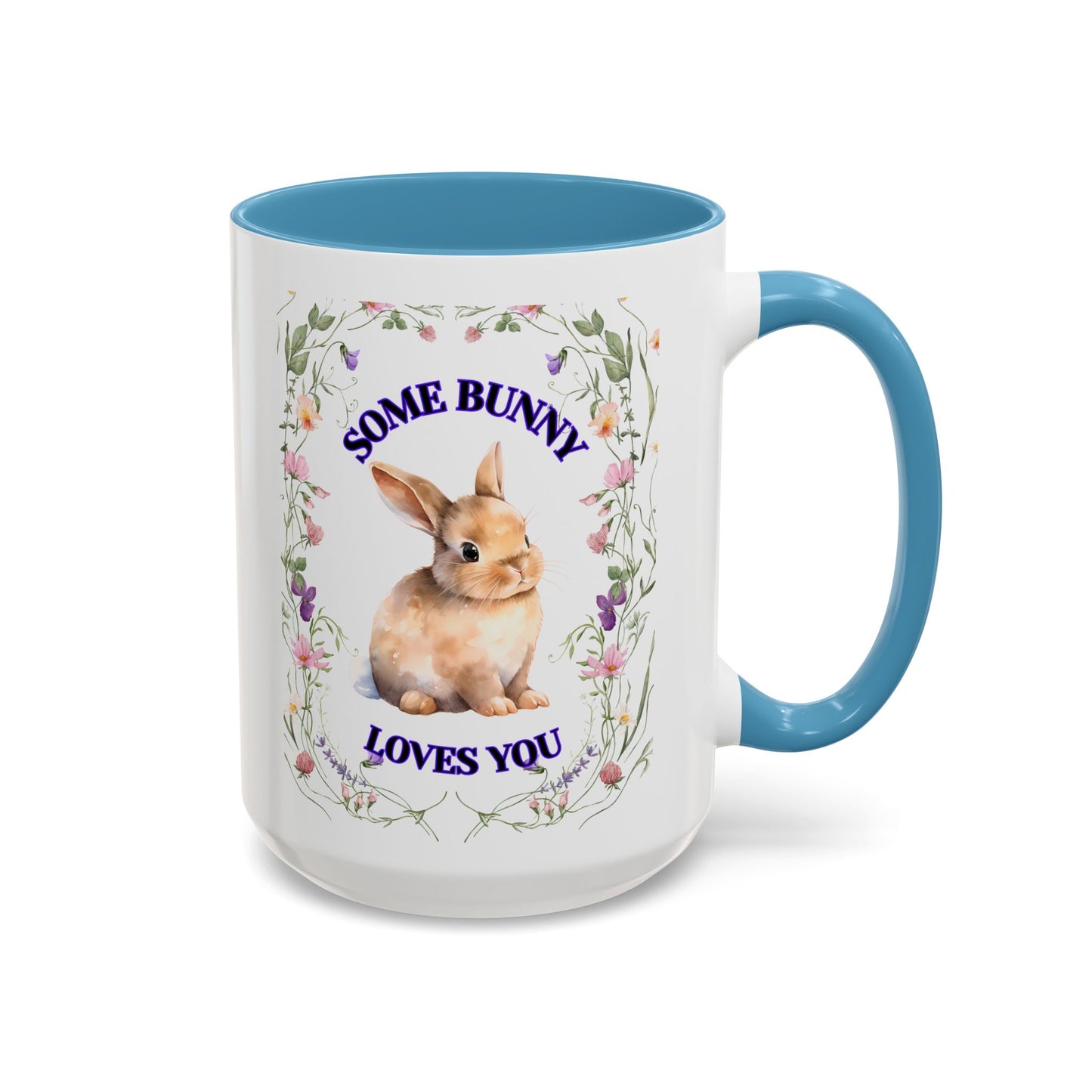 Some Bunny Loves You Coffee Mug - Perfect Gift for Easter, Spring Decor, Animal Lovers, Cute Kitchenware, Floral Mug