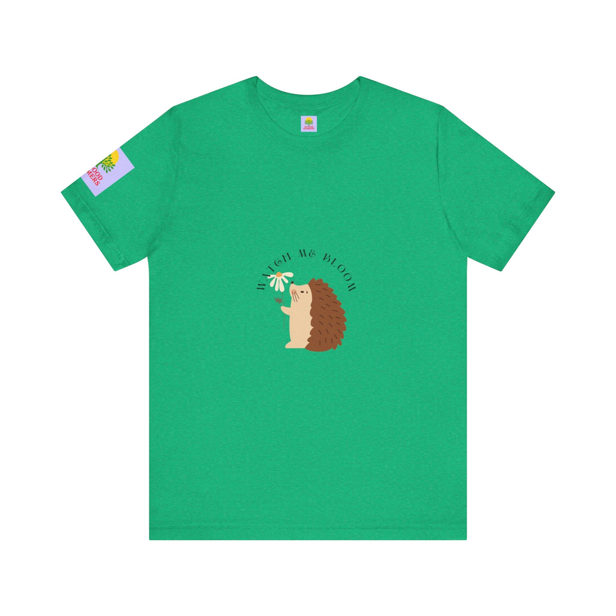 Watch Me Bloom Cute Hedgehog Graphic Tee - Fun, Quirky Design for Animal Lovers - Perfect Gift for Birthdays, Casual Wear, Nature Enthusiasts