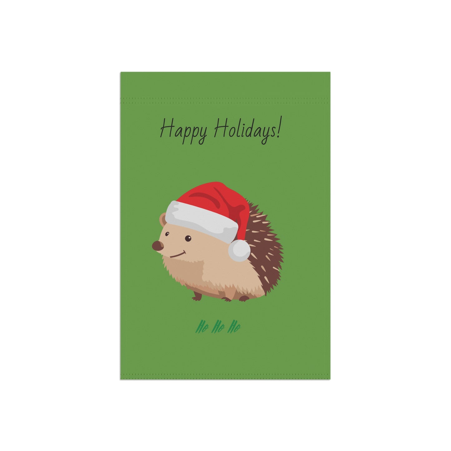 Garden & House Banner, Holiday Garden Flag, cute Hedgehog Holiday Flag