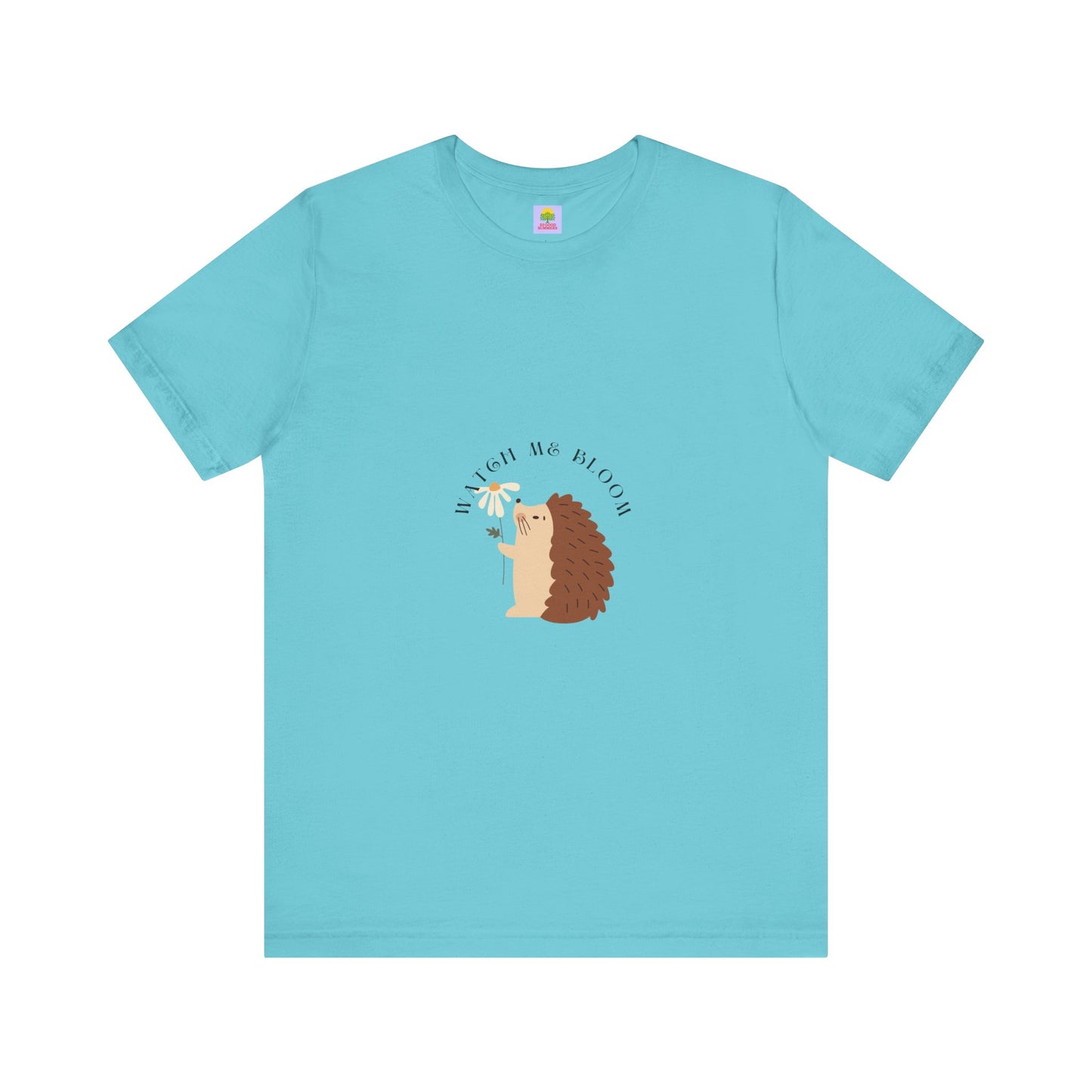 Watch Me Bloom Cute Hedgehog Graphic Tee - Fun, Quirky Design for Animal Lovers - Perfect Gift for Birthdays, Casual Wear, Nature Enthusiasts