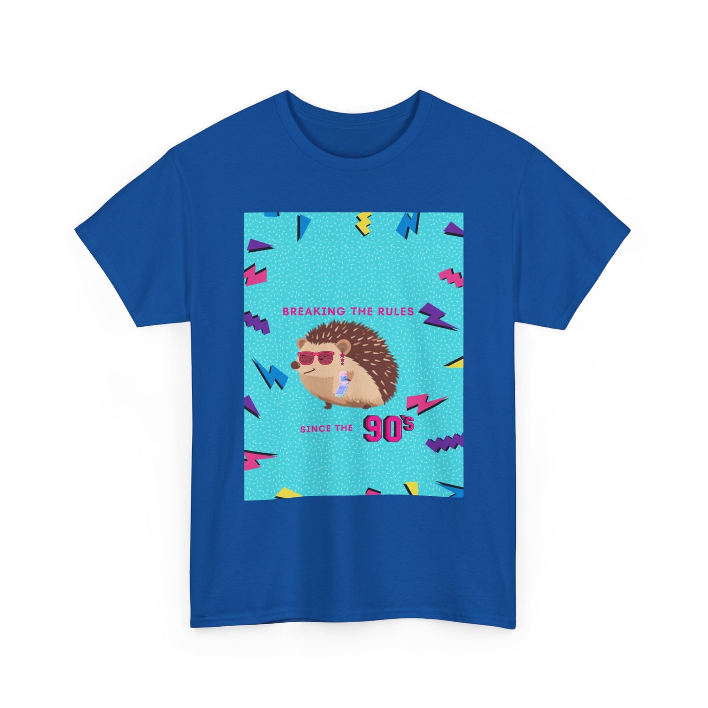 90s Vintage-Inspired Hedgehog Tee | Retro Cotton Shirt, Unisex Casual Wear, Perfect for Nostalgia Lovers, Gift for Birthdays, Summer Outings
