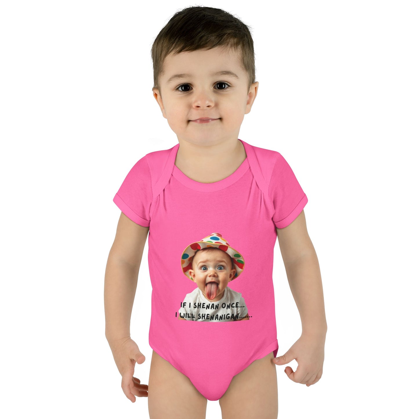 Humorous Infant Bodysuit - "If I Shenan Once, I Will Shenanigan!" Baby Outfit, Newborn Gift, Funny Baby Clothes, Cute Shower [...]