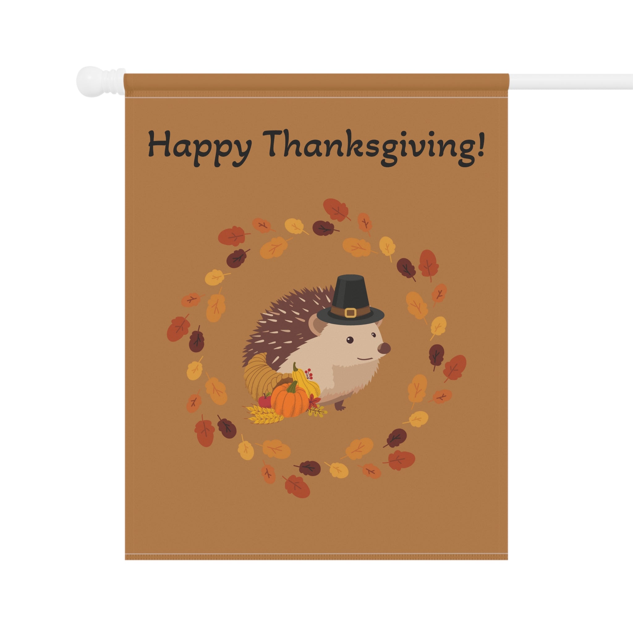 Thanksgiving Garden Banner, Fall Decor, Hedgehog Flag, Autumn Home Decoration, Outdoor Thanksgiving Sign