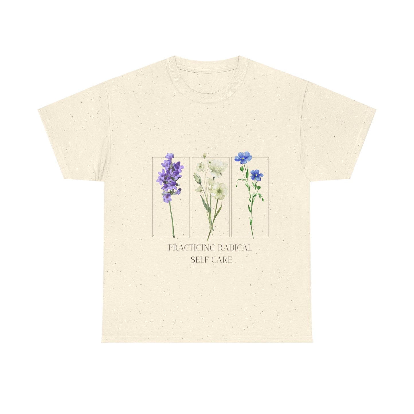 Practicing Self-Care floral  Tee, Spring Fashion Top, Unisex Graphic Shirt, Mental Health Awareness Gift, Casual Wear, Birthday Gift for Friends