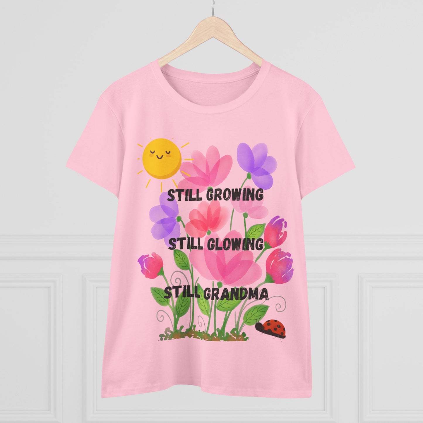 Floral Women's T-Shirt - Still Growing, Still Glowing, Grandma Gift, Mother's Day Tee, Spring Celebration Shirt, Gardening Top, Family [...]